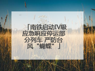南铁启动Ⅳ级应急响应停运部分列车 严防台风“蝴蝶”