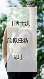 博士洪欣拟任新职