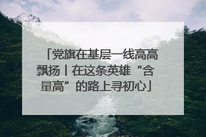 党旗在基层一线高高飘扬丨在这条英雄“含量高”的路上寻初心