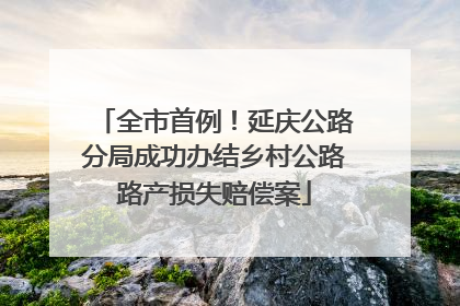 全市首例！延庆公路分局成功办结乡村公路路产损失赔偿案