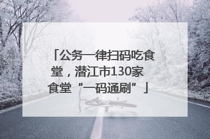 公务一律扫码吃食堂，潜江市130家食堂“一码通刷”
