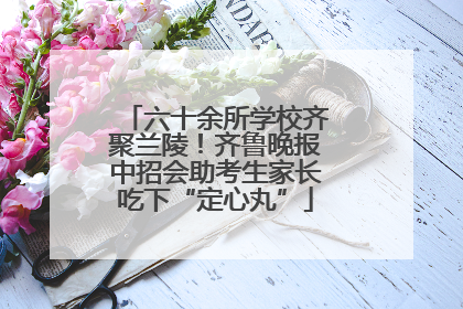 六十余所学校齐聚兰陵！齐鲁晚报中招会助考生家长吃下“定心丸”