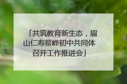 共筑教育新生态，眉山仁寿鳌峰初中共同体召开工作推进会