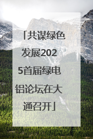 共谋绿色发展2025首届绿电铝论坛在大通召开
