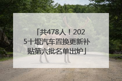 共478人！2025十堰汽车置换更新补贴第六批名单出炉