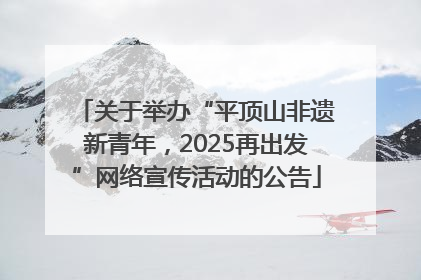 关于举办“平顶山非遗新青年，2025再出发”网络宣传活动的公告