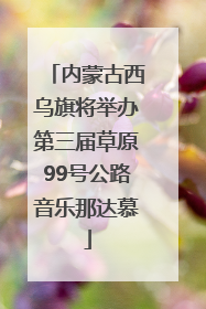 内蒙古西乌旗将举办第三届草原99号公路音乐那达慕