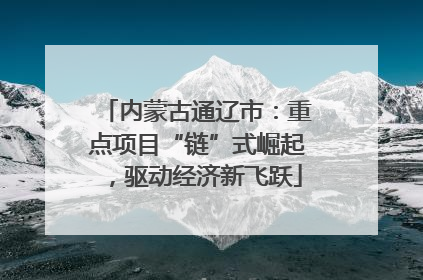 内蒙古通辽市：重点项目“链”式崛起，驱动经济新飞跃