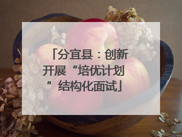 分宜县：创新开展“培优计划”结构化面试