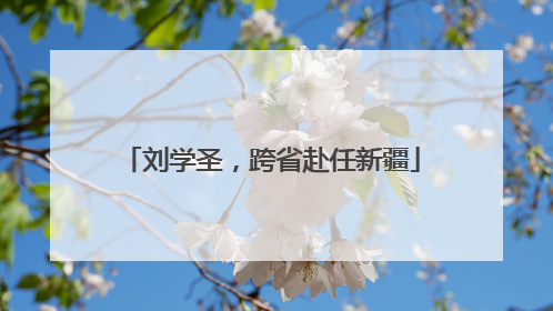 刘学圣，跨省赴任新疆
