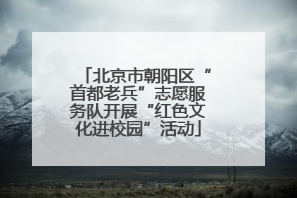 北京市朝阳区“首都老兵”志愿服务队开展“红色文化进校园”活动