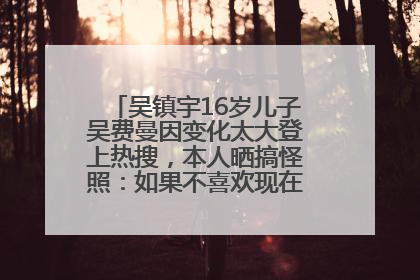 吴镇宇16岁儿子吴费曼因变化太大登上热搜，本人晒搞怪照：如果不喜欢现在的我可以离开