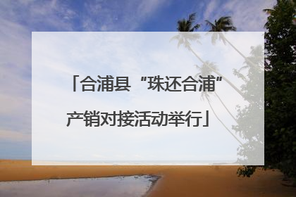 合浦县“珠还合浦”产销对接活动举行