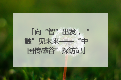 向“智”出发，“触”见未来——“中国传感谷”探访记