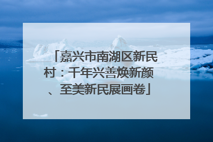 嘉兴市南湖区新民村：千年兴善焕新颜、至美新民展画卷