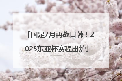 国足7月再战日韩！2025东亚杯赛程出炉