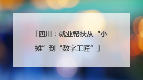 四川：就业帮扶从“小摊”到“数字工匠”