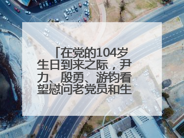 在党的104岁生日到来之际，尹力、殷勇、游钧看望慰问老党员和生活困难党员
