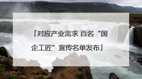 对应产业需求 百名“国企工匠”宣传名单发布