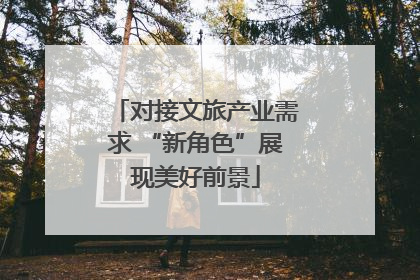 对接文旅产业需求 “新角色”展现美好前景