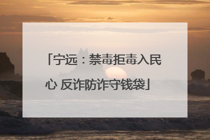 宁远：禁毒拒毒入民心 反诈防诈守钱袋
