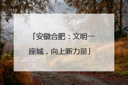 安徽合肥：文明一座城，向上新力量