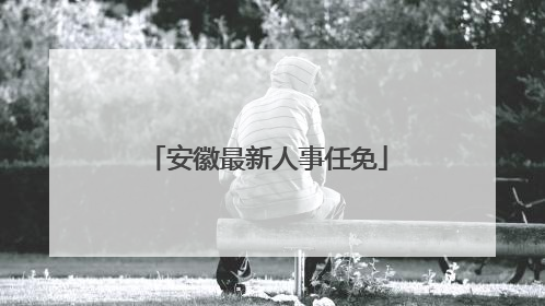 安徽最新人事任免