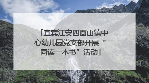 宜宾江安四面山镇中心幼儿园党支部开展“同读一本书”活动