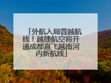 外航入局蓉越航线！越捷航空将开通成都直飞越南河内新航线