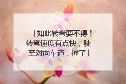 如此转弯要不得！转弯速度有点快，驶至对向车道，撞了