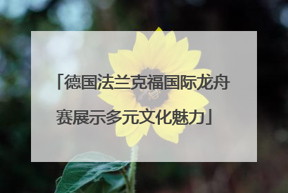 德国法兰克福国际龙舟赛展示多元文化魅力