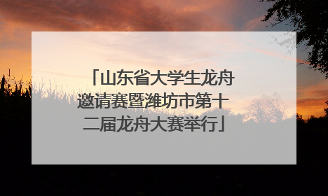 山东省大学生龙舟邀请赛暨潍坊市第十二届龙舟大赛举行