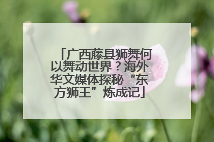 广西藤县狮舞何以舞动世界？海外华文媒体探秘“东方狮王”炼成记