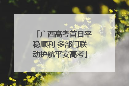 广西高考首日平稳顺利 多部门联动护航平安高考