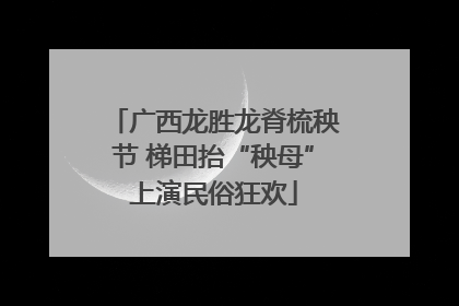 广西龙胜龙脊梳秧节 梯田抬“秧母”上演民俗狂欢