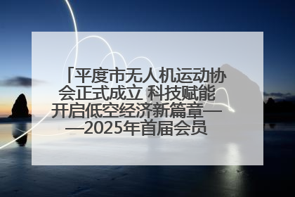 平度市无人机运动协会正式成立 科技赋能开启低空经济新篇章——2025年首届会员大会暨无人机应用发展论坛成功举办