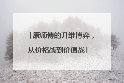 康师傅的升维博弈，从价格战到价值战