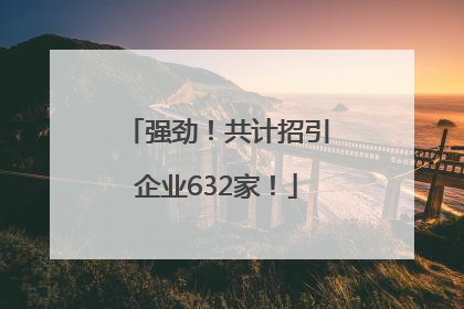 强劲！共计招引企业632家！