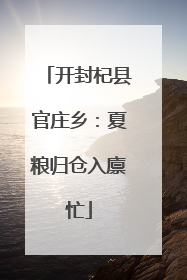 开封杞县官庄乡：夏粮归仓入廪忙