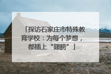 探访石家庄市特殊教育学校：为每个梦想，都插上“翅膀”