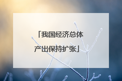 我国经济总体产出保持扩张