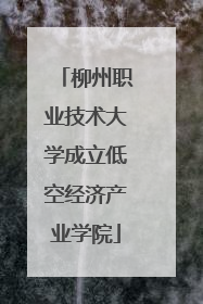 柳州职业技术大学成立低空经济产业学院