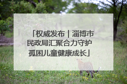 权威发布｜淄博市民政局汇聚合力守护孤困儿童健康成长
