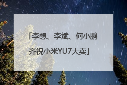 李想、李斌、何小鹏齐祝小米YU7大卖