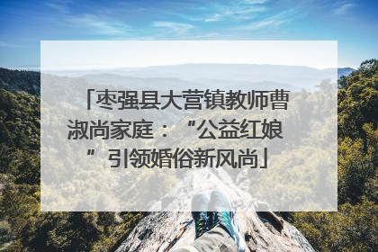 枣强县大营镇教师曹淑尚家庭：“公益红娘”引领婚俗新风尚
