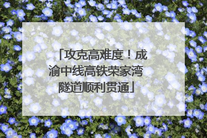 攻克高难度！成渝中线高铁荣家湾隧道顺利贯通