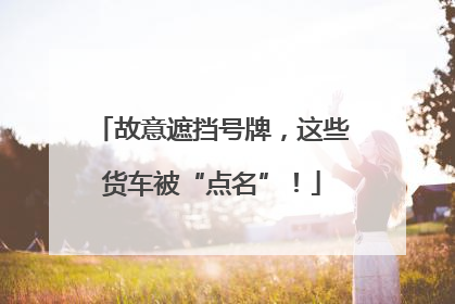 故意遮挡号牌，这些货车被“点名”！