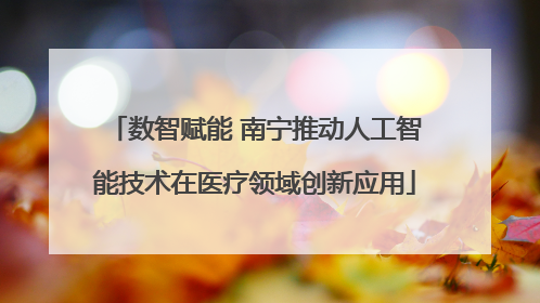数智赋能 南宁推动人工智能技术在医疗领域创新应用