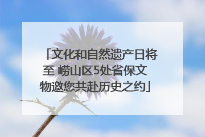 文化和自然遗产日将至 崂山区5处省保文物邀您共赴历史之约