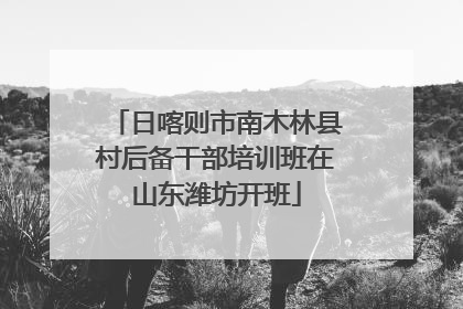 日喀则市南木林县村后备干部培训班在山东潍坊开班